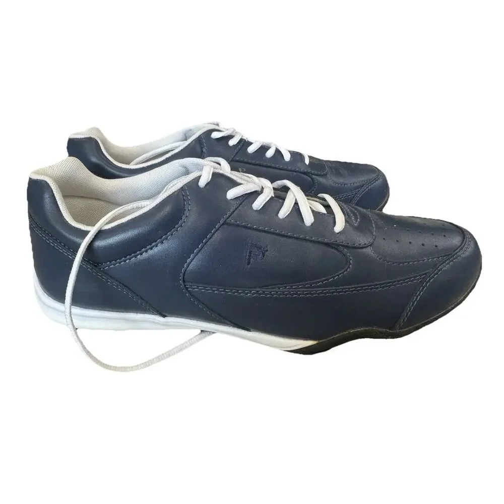 Propet FLAIR Navy blue comfort Leather Walking Shoes 9.5 EE Wide Healthcare